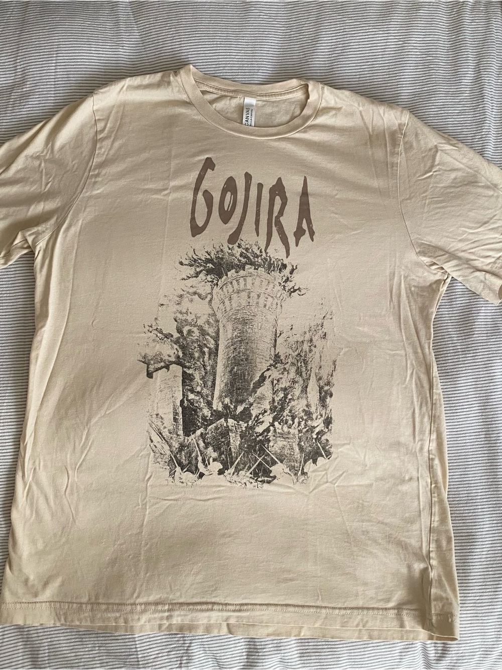 Gojira Band Shirt Official 2024 Cream Tour Shirt Size XL